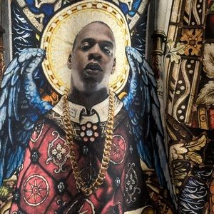 Men Black Crew Neck Pullover Sweatshirt By Brooklyn Crossing Jay Z